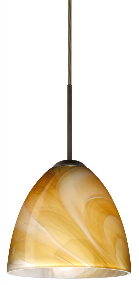 Besa Vila LED Pendant Honey Bronze 1x9W LED