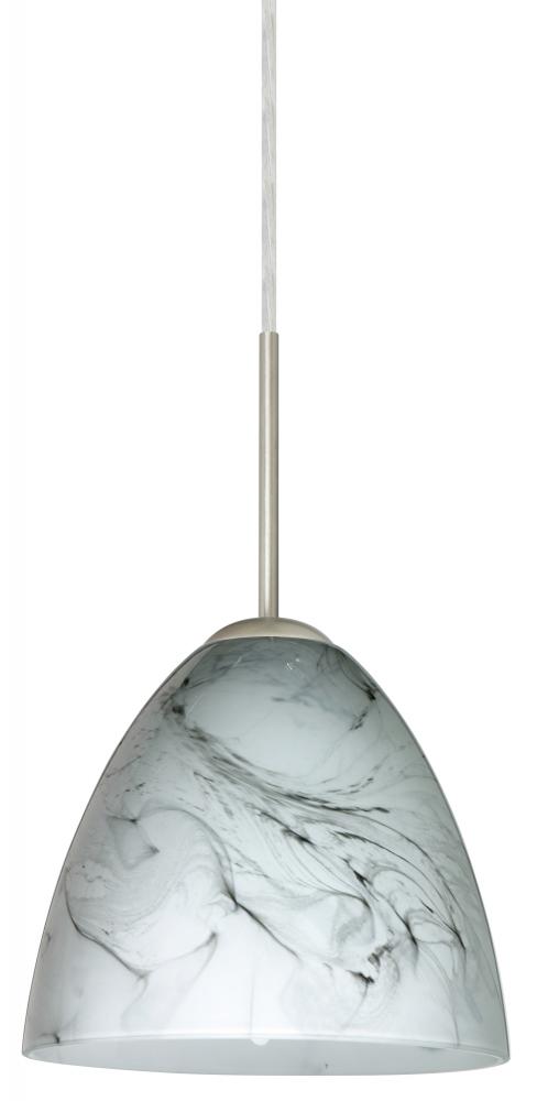 Besa Vila LED Pendant For Multiport Canopy Marble Grigio Satin Nickel 1x9W LED
