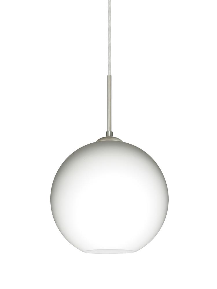 Besa Coco 8 Pendant For Multiport Canopy, Opal Matte, Satin Nickel Finish, 1x9W LED