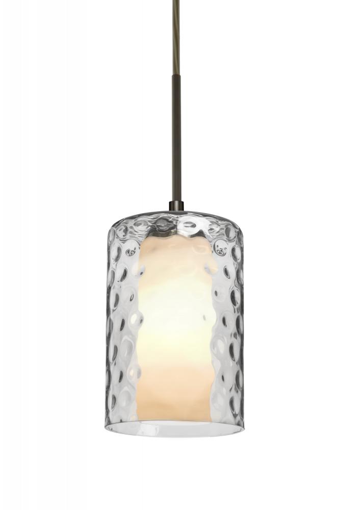 Besa, Esa Cord Pendant For Multiport Canopy, Clear, Bronze Finish, 1x5W LED