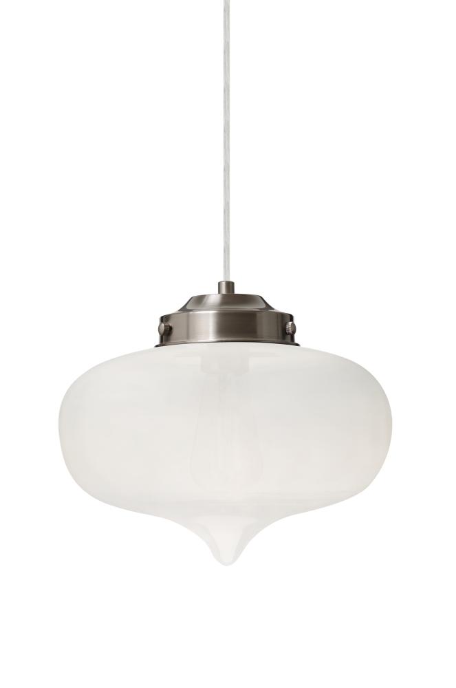 Besa Mira Pendant For Multiport Canopy Satin Nickel Frost 1x4W LED Filament