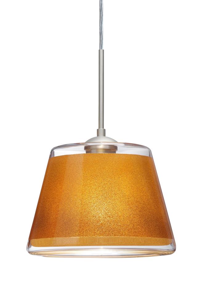 Besa Pendant For Multiport Canopy Pica 9 Satin Nickel Gold Sand 1x75W Medium Base