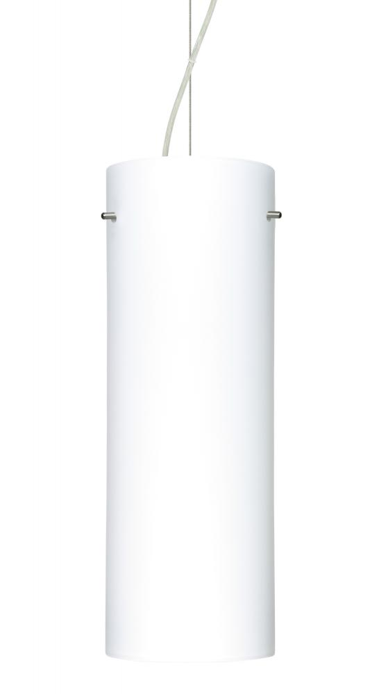 Besa Stilo 18 LED Pendant Opal Matte Satin Nickel 1x11W LED