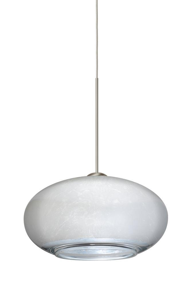 Besa Pendant For Multiport Canopy Brio 7 Satin Nickel Silver Foil 1x5W LED