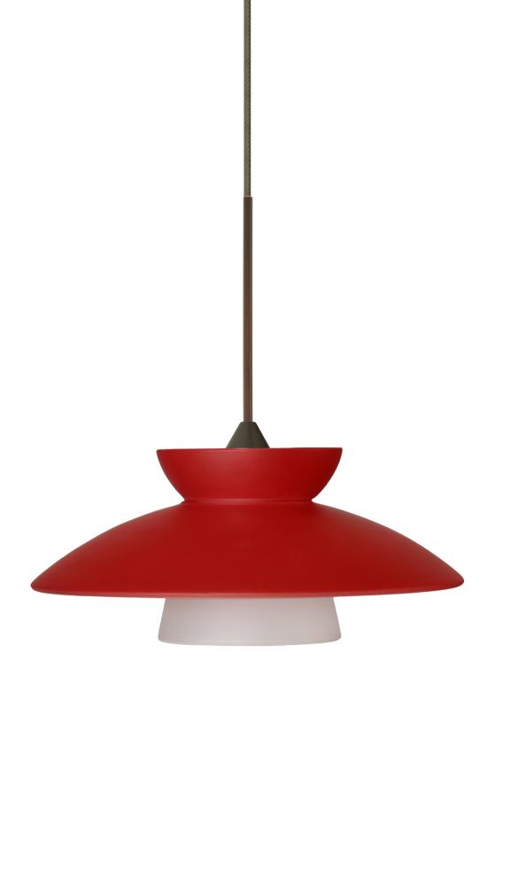 Besa Pendant For Multiport Canopy Trilo 7 Bronze Red Matte 1x5W LED