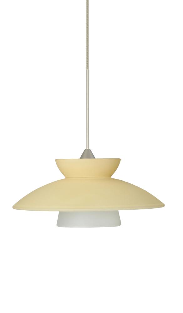 Besa Pendant For Multiport Canopy Trilo 7 Satin Nickel Champagne 1x5W LED