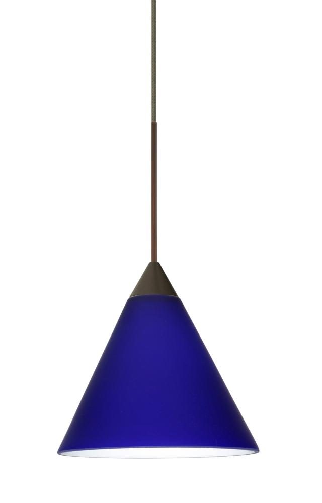 Besa Pendant Kani Bronze Cobalt Blue Matte 1x5W LED