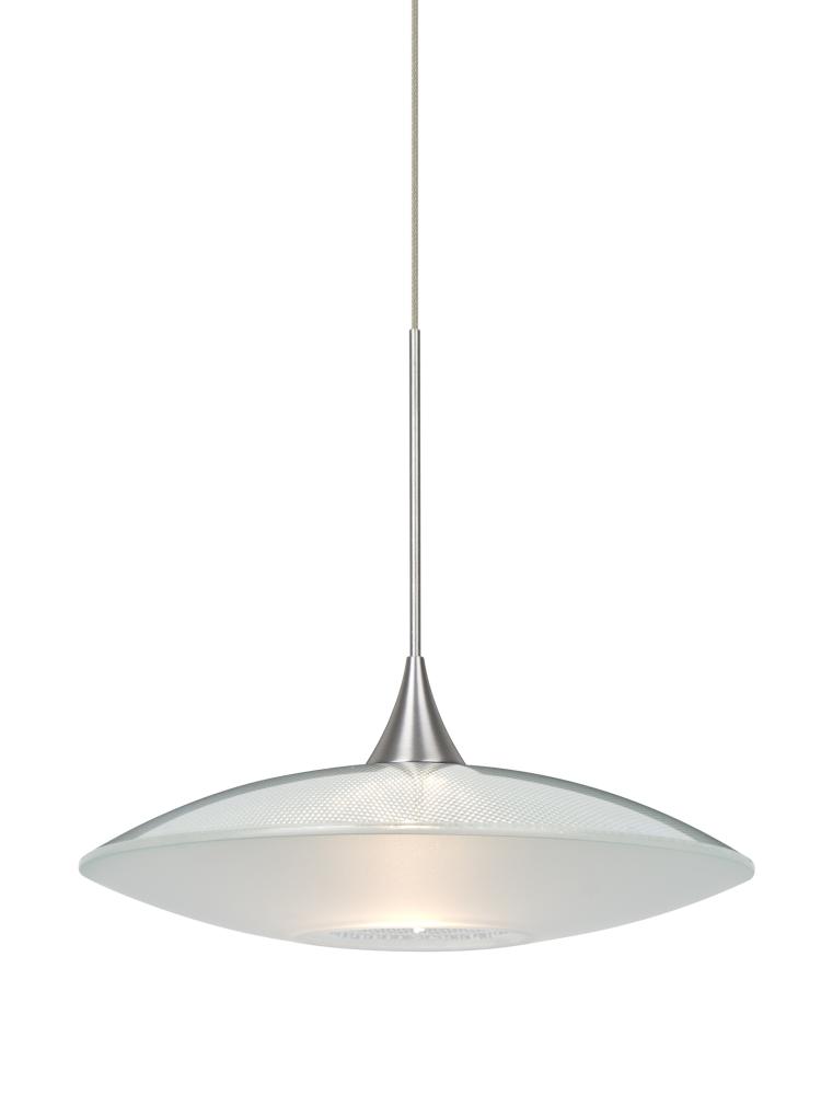 Besa Pendant For Multiport Canopy Spazio Satin Nickel Clear/Frost 1x50W Halogen