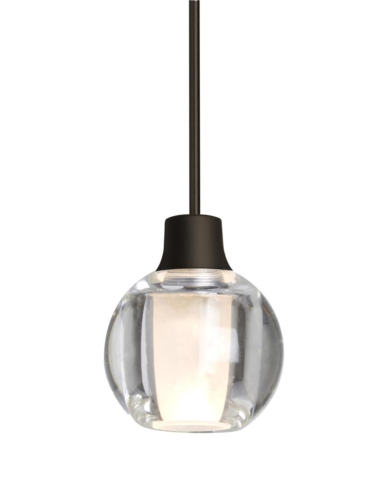 Besa, Boca 3 Cord Pendant For Multiport Canopies, Clear, Bronze Finish, 1x3W LED