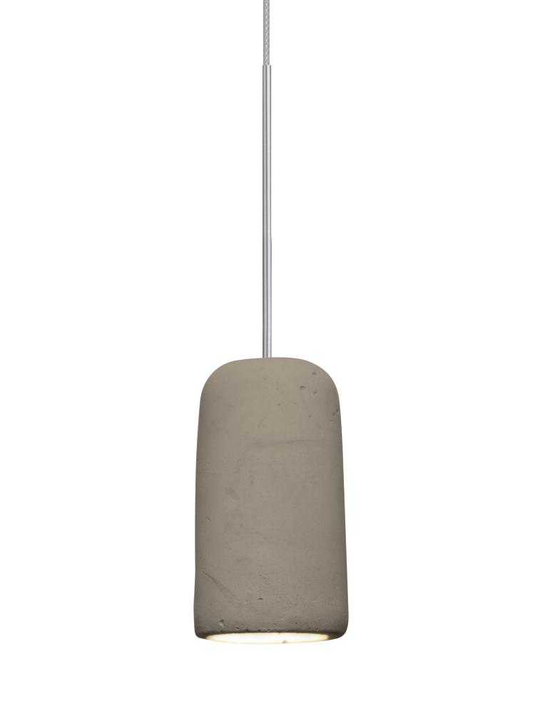 Besa Glide Cord Pendant For Multiport Canopy, Tan, Satin Nickel Finish, 1x2W LED