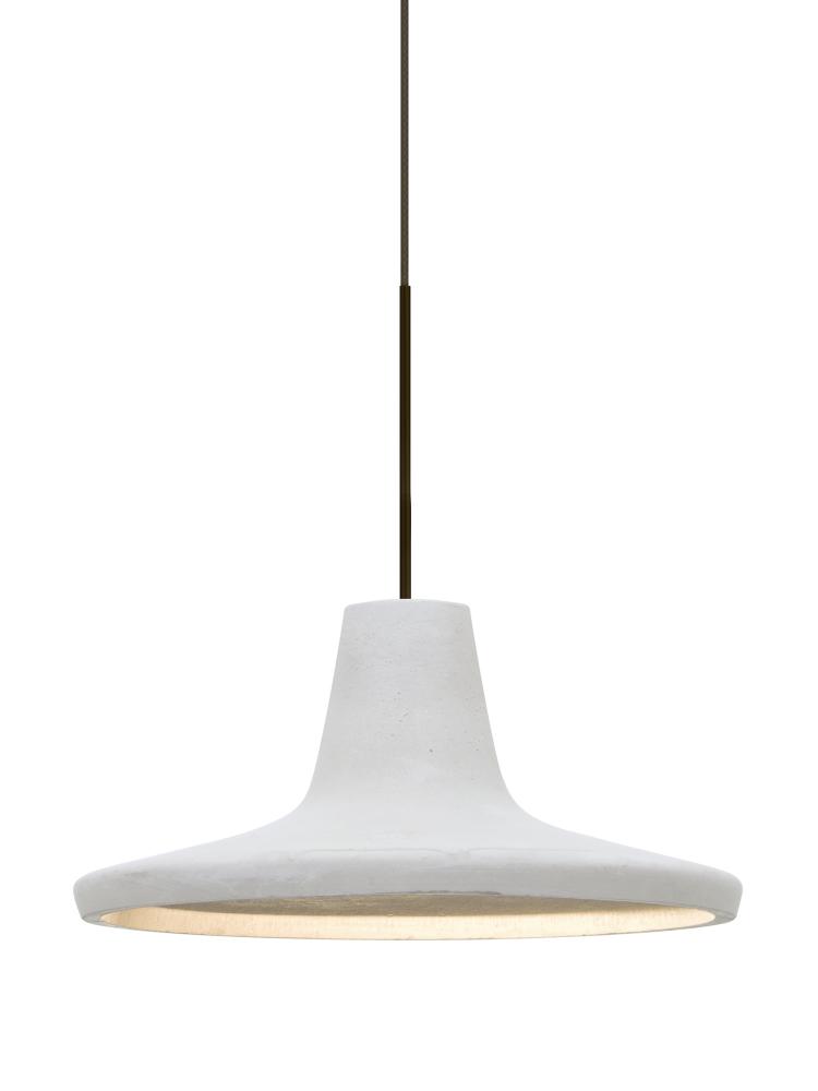 Besa Modus Cord Pendant For Multiport Canopy, White, Bronze Finish, 1x9W LED