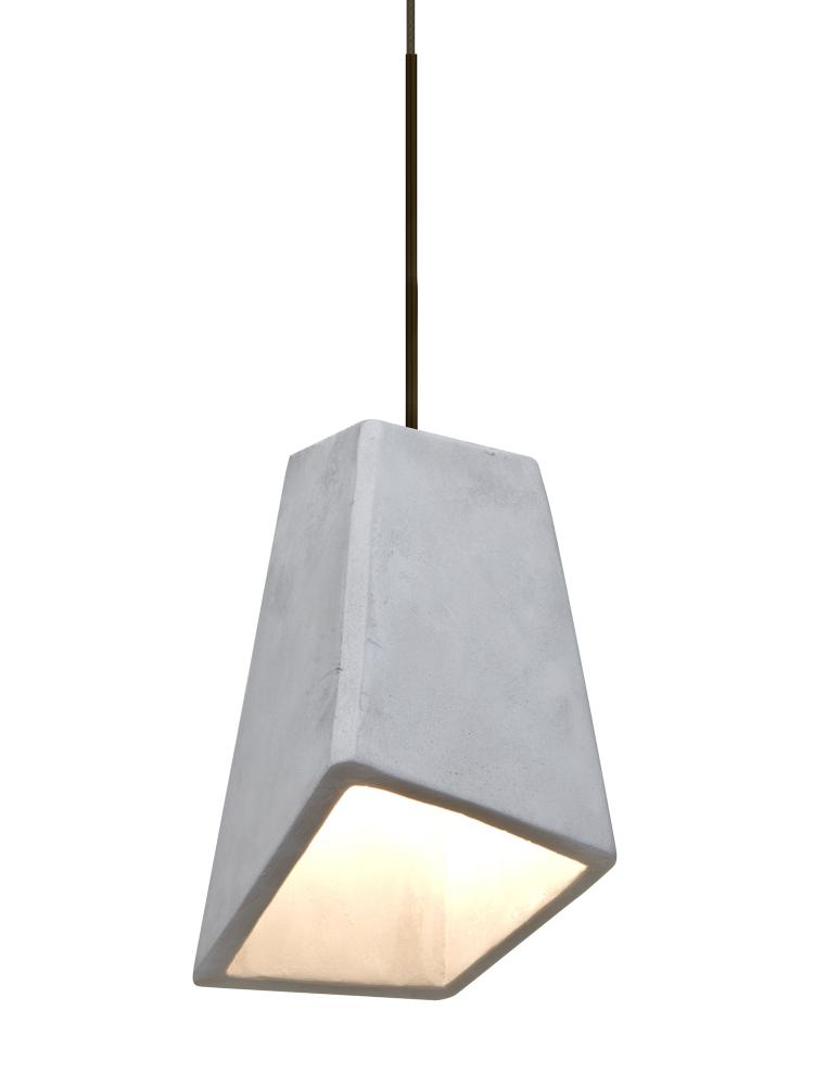 Besa Skip Cord Pendant For Multiport Canopy, Natural, Bronze Finish, 1x9W LED