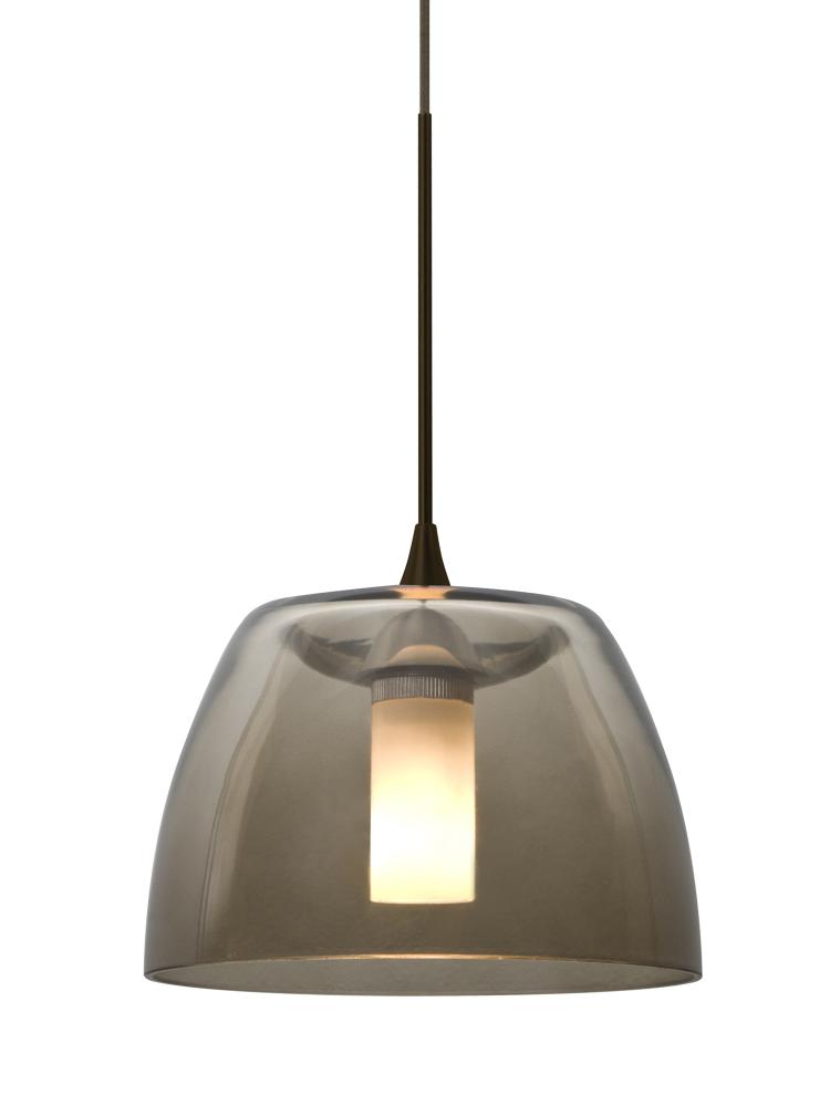 Besa Spur Cord Pendant For Multiport Canopy, Smoke, Bronze Finish, 1x3W LED