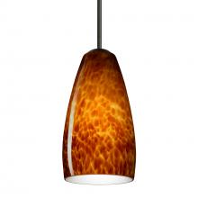 Besa Lighting 1BC-150918-LED-BK - Besa Chrissy Pendant Black Amber Cloud 1x9W LED