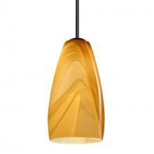 Besa Lighting 1BC-1509HN-LED-BK - Besa Chrissy Pendant Black Honey 1x9W LED