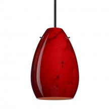 Besa Lighting 1BC-1713MA-LED-BK-L - Besa Pendant Pera 6, Black Finish, Magma 1x5W LED, 15Ft Cord