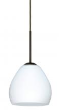 Besa Lighting 1BC-412207-HAL-BR - Besa Bolla Pendant Bronze Opal Matte 1x40W G9