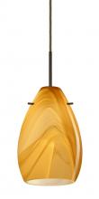 Besa Lighting 1BT-1713HN-LED-BR-L - Besa Pendant Pera 6 Bronze Honey 1x5W LED, 15Ft Cord