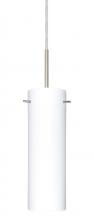 Besa Lighting 1BT-493007-LED-SN-L - Besa Copa LED Pendant Opal Matte Satin Nickel 1x9W LED, 15Ft. Cord