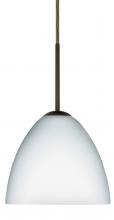 Besa Lighting 1BT-757207-MED-BR - Besa Sasha Pendant Bronze Opal Matte 1x50W B10 Med