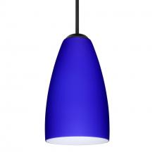 Besa Lighting 1JC-1511CM-BK - Besa Riva 9 Pendant Black Cobalt Blue Matte 1x75W MAX E26 Base