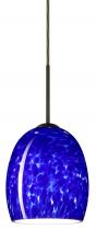 Besa Lighting 1JC-169786-BR-L - Besa Lucia Pendant Bronze Blue Cloud 1x75W Medium Base, 15Ft. Cord