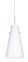 Besa Lighting 1JC-412407-SN-L - Besa Cierro Pendant Satin Nickel Opal Matte 1x100W Medium Base, 15Ft. Cord