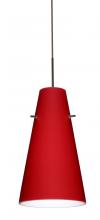 Besa Lighting 1JC-4124RM-BR-L - Besa Cierro Pendant Bronze Ruby Matte 1x100W Medium Base, 15Ft. Cord