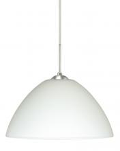 Besa Lighting 1JC-420107-SN-L - Besa Tessa Pendant Satin Nickel White 1x75W Medium Base, 15Ft. Cord