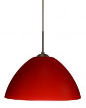 Besa Lighting 1JC-420131-BR-L - Besa Tessa Pendant Bronze Red Matte 1x75W Medium Base, 15Ft. Cord