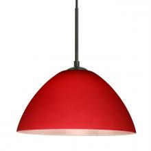 Besa Lighting 1JC-420131-LED-BK - Besa Tessa LED Pendant Red Matte Black 1x9W LED