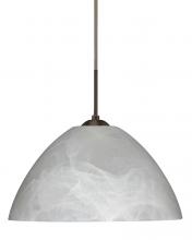 Besa Lighting 1JC-420152-BR-L - Besa Tessa Pendant Bronze Marble 1x75W Medium Base, 15Ft. Cord