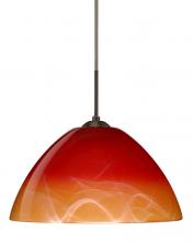 Besa Lighting 1JC-4201SL-BR-L - Besa Pendant Tessa Bronze Solare 1x75W Medium Base, 15Ft. Cord