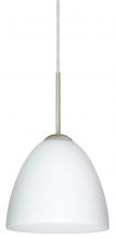 Besa Lighting 1JC-447007-SN-L - Besa Vila Pendant Satin Nickel Opal Matte 1x60W Medium Base, 15Ft. Cord