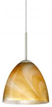 Besa Lighting 1JC-4470HN-SN-L - Besa Vila Pendant Satin Nickel Honey 1x60W Medium Base, 15Ft. Cord