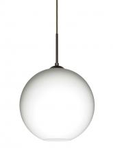 Besa Lighting 1JC-COCO1207-BR - Besa Coco 12 Pendant, Opal Matte, Bronze Finish, 1x60W Medium Base