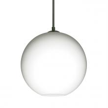 Besa Lighting 1JC-COCO807-LED-BK - Besa Coco 8 Pendant, Opal Matte, Black Finish, 1x9W LED