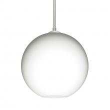 Besa Lighting 1JC-COCO807-SN-L - Besa Coco 8 Pendant, Opal Matte, Satin Nickel Finish, 1x60W Medium Base, 15Ft. Cord