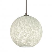 Besa Lighting 1JC-COCO819-BR-L - Besa Coco 8 Pendant, Carrera, Bronze Finish, 1x60W Medium Base, 15Ft. Cord