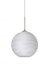 Besa Lighting 1JC-COCO860-SN - Besa Coco 8 Pendant, Cocoon, Satin Nickel Finish, 1x60W Medium Base