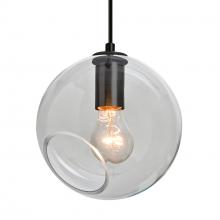 Besa Lighting 1JC-MAESTRO8CL-EDIL-BK - Besa, Maestro 8 Cord Pendant, Clear, Black Finish, 1x5W LED Filament