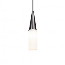 Besa Lighting 1JC-METRO12-LED-BK - Besa Metro 12 Pendant, Opal Matte, Black Finish, 1x9W LED