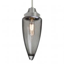 Besa Lighting 1JC-SULUSM-SN-L - Besa, Sulu Cord Pendant, Smoke Bubble, Satin Nickel Finish, 1x60W Medium Base, 15Ft.