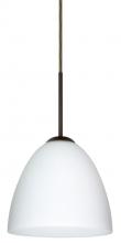 Besa Lighting 1JT-447007-BR-L - Besa Vila Pendant Bronze Opal Matte 1x60W Medium Base, 15Ft. Cord