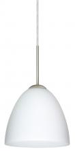 Besa Lighting 1JT-447007-SN-L - Besa Vila Pendant Satin Nickel Opal Matte 1x60W Medium Base, 15Ft. Cord