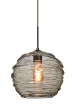 Besa Lighting 1JT-462702-EDIL-BR - Besa Wave 10 Pendant Bronze Smoke 1x8W LED Filament