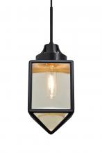 Besa Lighting 1JT-BRAVOBK-BK - Besa, Bravo Cord Pendant, Black/Gold Bubble, Black Finish, 1x60W Medium Base