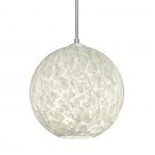 Besa Lighting 1JT-COCO819-SN-L - Besa Coco 8 Pendant, Carrera, Satin Nickel Finish, 1x60W Medium Base, 15Ft. Cord