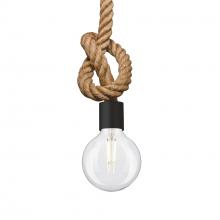 Besa Lighting 1JT-SOLO-BK-L - Besa Solo Rope Pendant, Black, 1x75W T8, 15Ft. Cord