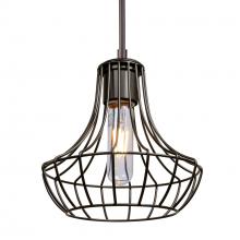 Besa Lighting 1JT-SPEZ07-EDIL-BR-L - Besa Pendant Spezza 7 Bronze 1x8W LED Filament, 15Ft. Cord